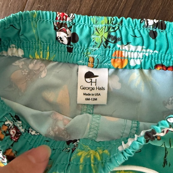 George Hats Hawaiian Mickey swim shorts EUC - Picture 2 of 3